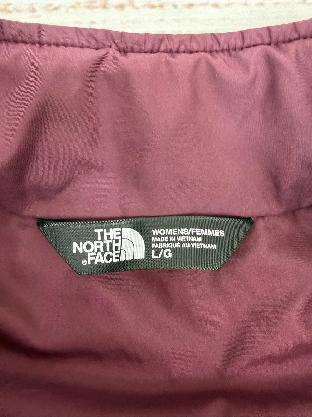 The North Face Women’s Size Large Maroon Quilted Vest